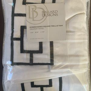 Ballard Designs Embroidered Trellis Drapery Panels (set of 2)